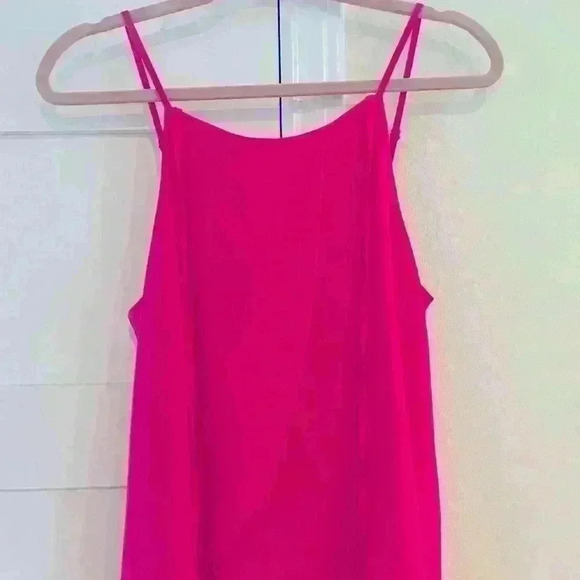 Altar’d State Hot Pink Flowy Spaghetti Strap Mini Dress- Size Small- EUC - Picture 2 of 5